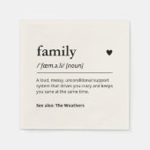 Funny Family Custom Definition Modernes Abendessen Serviette (Vorderseite)