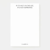 Funny Family Erinnerung zu tun, Individuelle Name Post-it Klebezettel (Vorderseite)