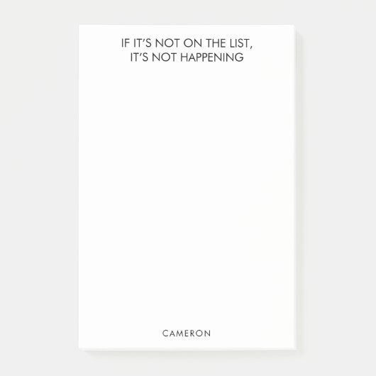 Funny Family Erinnerung zu tun, Individuelle Name Post-it Klebezettel (Vorderseite)