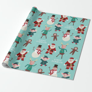 Funny Family Foto Holiday Wrapping Paper Geschenkpapier