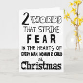 Funny Family Friends Weihnachtsgeschenke Warnung Karte (Gelbe Blume)