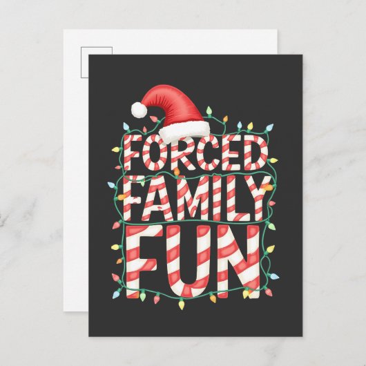 Funny Family Fun Funny Matching Outfit Einladungspostkarte (Vorne/Hinten)