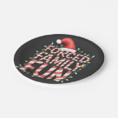 Funny Family Fun Funny Matching Outfit Pappteller (Schrägansicht)