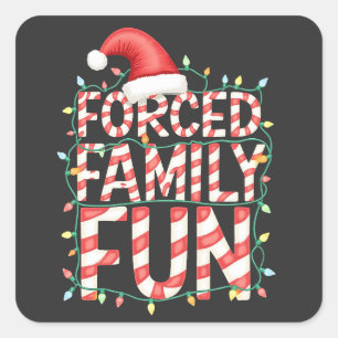 Funny Family Fun Funny Matching Outfit Quadratischer Aufkleber