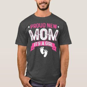 Funny Family Gender Reveal Proud Junge Mutter Es i T-Shirt