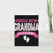 Funny Family Gender Reveal Proud New Grandma It's  Karte (Vorderseite)