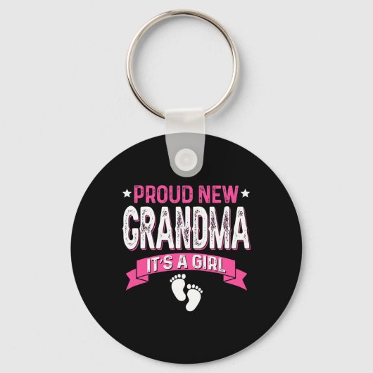 Funny Family Gender Reveal Proud New Grandma It's Schlüsselanhänger (Vorderseite)