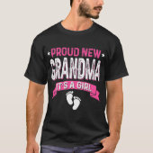 Funny Family Gender Reveal Proud New Grandma It's T-Shirt (Vorderseite)