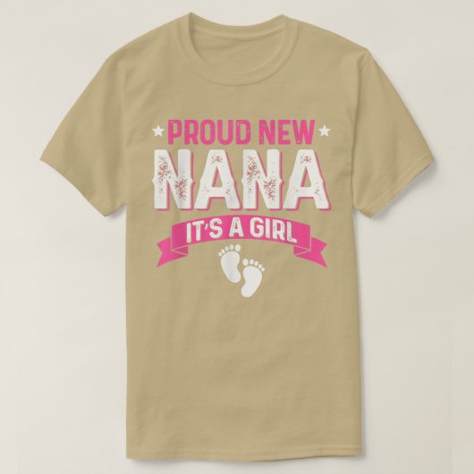 Funny Family Gender Reveal Proud New Nana Es ist e T-Shirt (Design vorne)