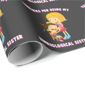 Funny Family Gift für Step Sisters in Law Geschenkpapier (Rolleneckpunkt)