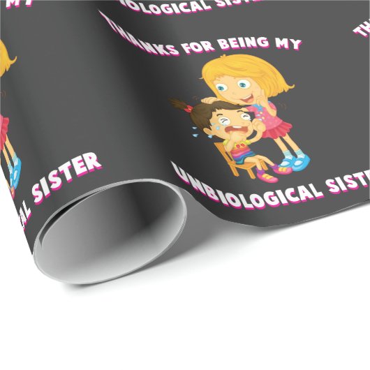 Funny Family Gift für Step Sisters in Law Geschenkpapier (Rolleneckpunkt)