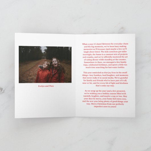 Funny Family Grußbrief Weihnachten (Innenseite)