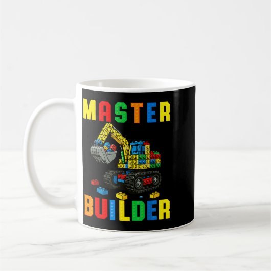 Funny Family Master Builder Building Bricks Blocks Kaffeetasse (Links)