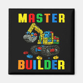 Funny Family Master Builder Building Bricks Blocks Magnet (Vorne)