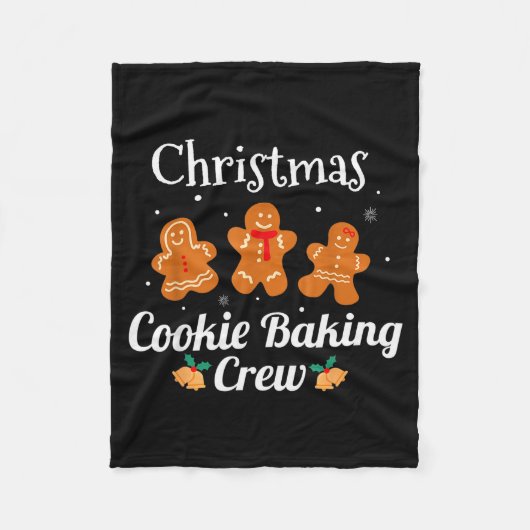 Funny Family Matching Christmas Tee Cookie Baking Fleecedecke (Vorderseite)