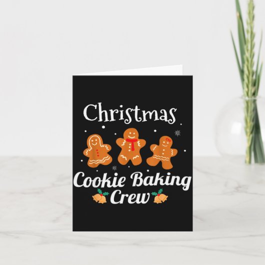 Funny Family Matching Christmas Tee Cookie Baking Karte (Vorderseite)