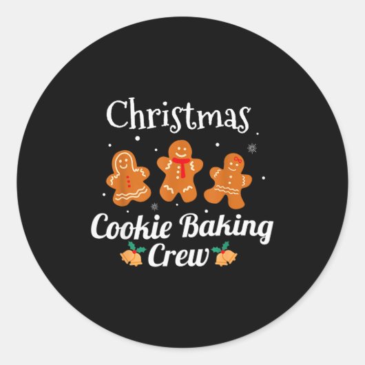 Funny Family Matching Christmas Tee Cookie Baking Runder Aufkleber (Vorderseite)