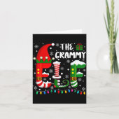 Funny Family Matching Pajamas Grammy Elf Christmas Karte (Vorderseite)