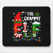 Funny Family Matching Pajamas Grammy Elf Christmas Mousepad (Vorne)