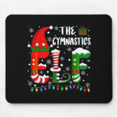 Funny Family Matching Pajamas Gymnastics Elf Chris Mousepad (Vorne)