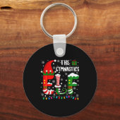 Funny Family Matching Pajamas Gymnastics Elf Chris Schlüsselanhänger (Vorderseite)