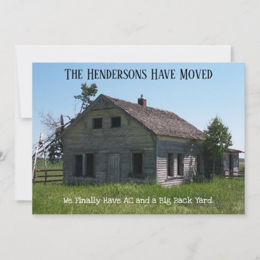 Funny Family Move Änderung der Adresse Postkarte - (Vorderseite)