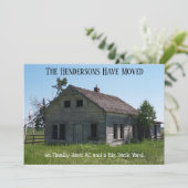 Funny Family Move Änderung der Adresse Postkarte - (Stehend Vorderseite)