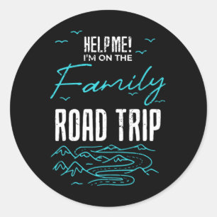Funny Family Road Trip Familienurlaub Wiedersehen  Runder Aufkleber