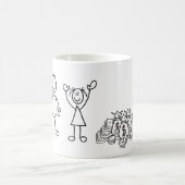 Funny Family Strichmännchen Kaffeetasse (Mittel)