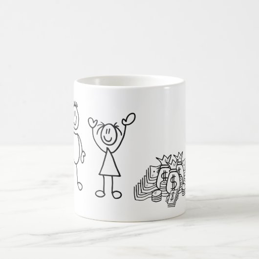 Funny Family Strichmännchen Kaffeetasse (Mittel)