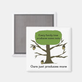 Funny Family Tree Kühlschrankmagnet (Vorderseite/Rückseite)