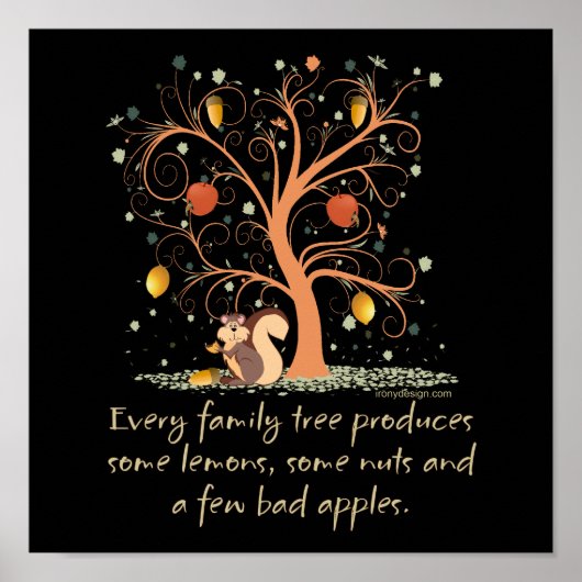 Funny Family Tree Poster (Vorne)