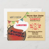 Funny Family Wiedersehen Design Ankündigung Postca (Vorne/Hinten)