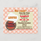 Funny Family Wiedersehen Design Ankündigung Postca (Vorderseite)