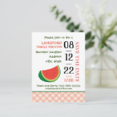 Funny Family Wiedersehen Design Ankündigung Postca (Stehend Vorderseite)