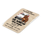 Funny Family Wiedersehen Einladung mit Bärenmagnet Magnet (Linke Seite)