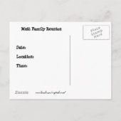 Funny Family Wiedersehen Einladungspostkarte (Rückseite)