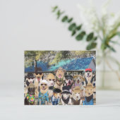 Funny Family Wiedersehen Einladungspostkarte (Stehend Vorderseite)