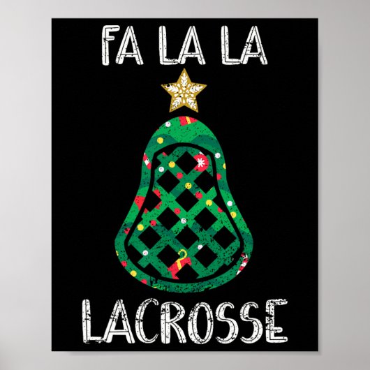 Funny Fan La Lacrosse Player Weihnachten Poster (Vorne)