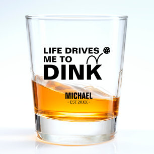 Funny Fan mich zu Dink Joke Pickleball Schnapsglas