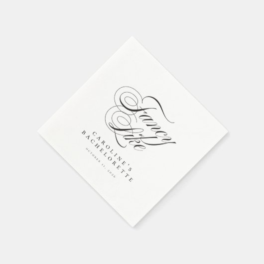 Funny Fancy Like Script Country Bachelorette Serviette (Ecke)
