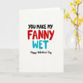 Funny Fanny Wet Valentines Day Card Karte (Gelbe Blume)
