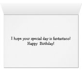 Funny Fantastaco Birthday Kawaii Taco Card (Innenansicht Horizontal (Unten))