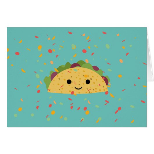 Funny Fantastaco Birthday Kawaii Taco Card (Vorderseite (Horizontal))
