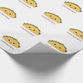 Funny Fantastaco Taco Pun Niedlich Kawaii Taco Geschenkpapier (Ecke)