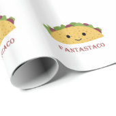 Funny Fantastaco Taco Pun Niedlich Kawaii Taco Geschenkpapier (Rolleneckpunkt)