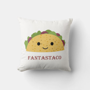 Funny Fantastaco Taco Pun Niedlich Kawaii Taco Kissen