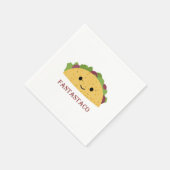 Funny Fantastaco Taco Pun Niedlich Kawaii Taco Serviette (Ecke)