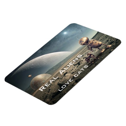 Funny Fantasy Crazy Cat Alien Magnet (Linke Seite)