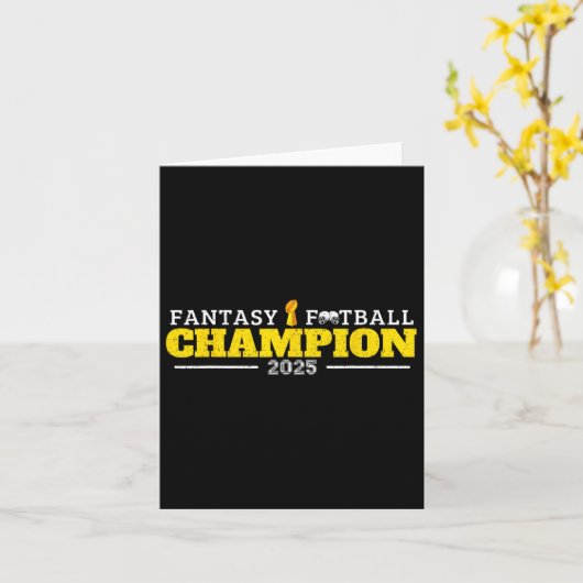 Funny Fantasy Football 2025 Champion Fantasy Footb Karte (Gelbe Blume)